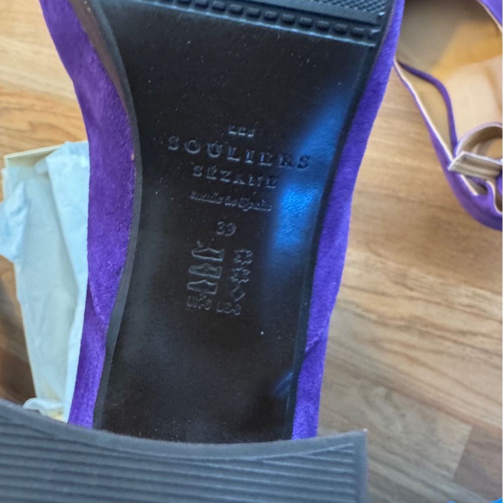 Sézane Lizzie Babies in Purple Suede size 39/US 8 - Picture 7 of 7